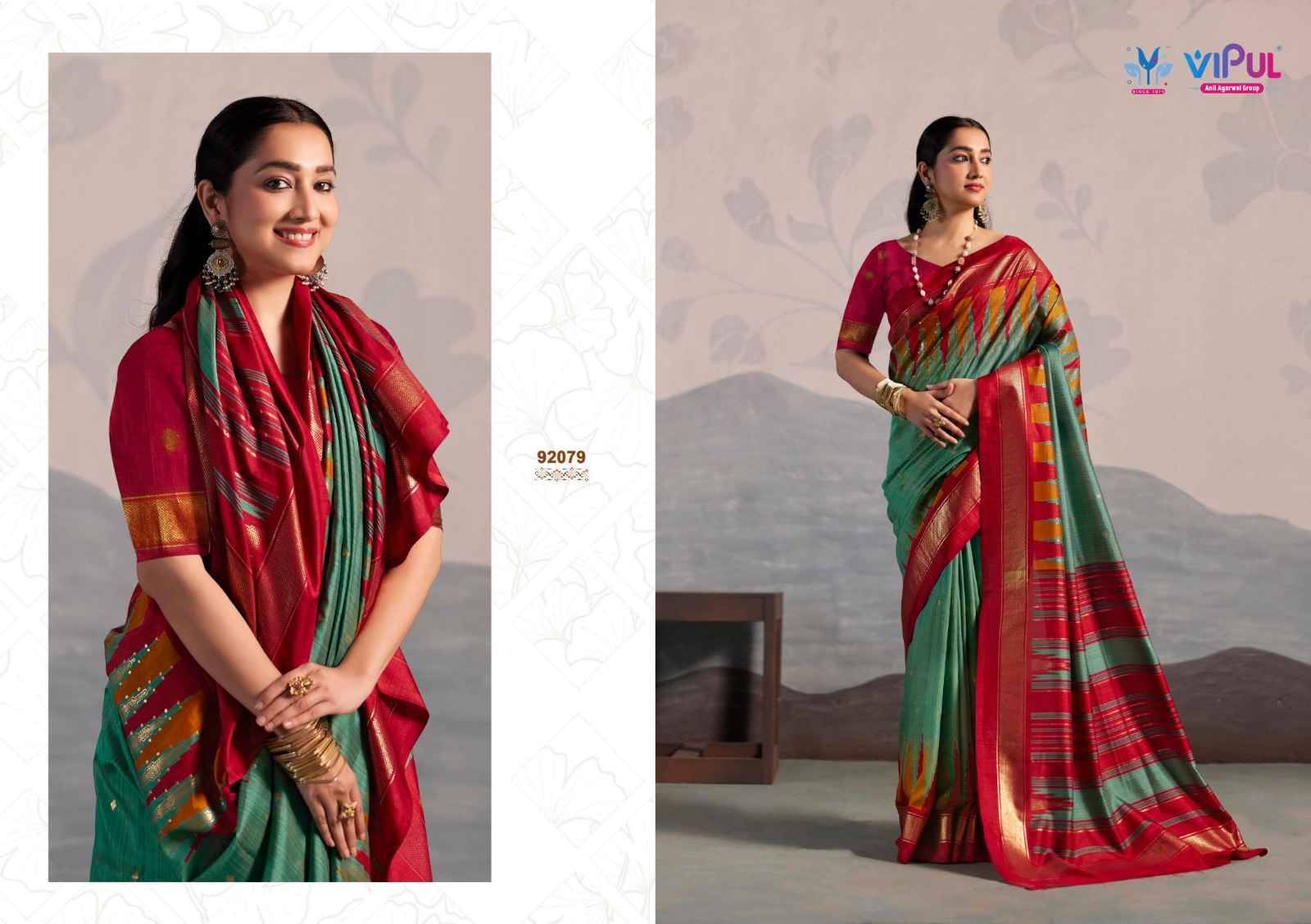Sentosa silk 92079 Series By Vipul Fashion 92079 to 92084 Series Indian Traditional Wear Collection Beautiful Stylish Fancy Colorful Party Wear & Occasional Wear Weightless Sarees At Wholesale Price